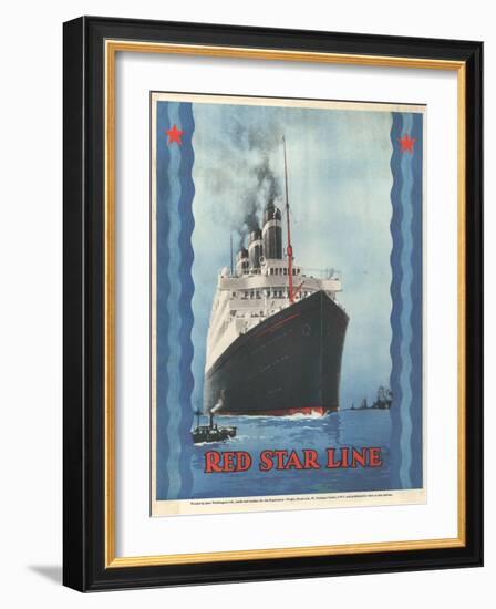 Red Star Lines, Cruise Ships, Ocean Liners, USA, 1930-null-Framed Giclee Print