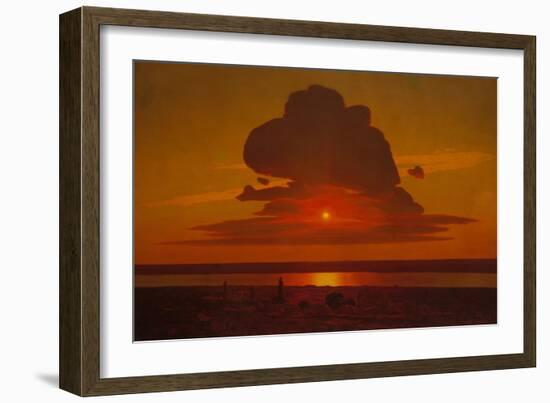 Red Sunset on the Dnieper, 1905-1908-Arkhip Ivanovich Kuindzhi-Framed Giclee Print