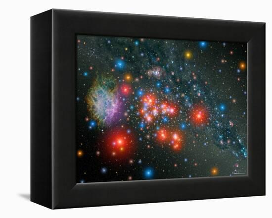 Red Super Giant Cluster-Stocktrek Images-Framed Premier Image Canvas