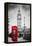 Red Telephone Booth and Big Ben in London, England, the Uk. People Walking in Rush. the Symbols of-Michal Bednarek-Framed Premier Image Canvas