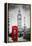 Red Telephone Booth and Big Ben in London, England, the Uk. People Walking in Rush. the Symbols of-Michal Bednarek-Framed Premier Image Canvas