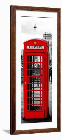 Red Telephone Booths - London - UK - England - United Kingdom - Europe - Door Poster-Philippe Hugonnard-Framed Photographic Print