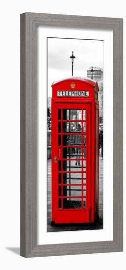 Red Telephone Booths - London - UK - England - United Kingdom - Europe - Door Poster-Philippe Hugonnard-Framed Photographic Print