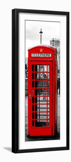 Red Telephone Booths - London - UK - England - United Kingdom - Europe - Door Poster-Philippe Hugonnard-Framed Photographic Print