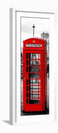 Red Telephone Booths - London - UK - England - United Kingdom - Europe - Door Poster-Philippe Hugonnard-Framed Photographic Print