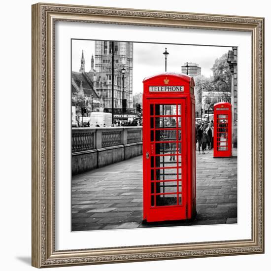 Red Telephone Booths - London - UK - England - United Kingdom - Europe-Philippe Hugonnard-Framed Photographic Print