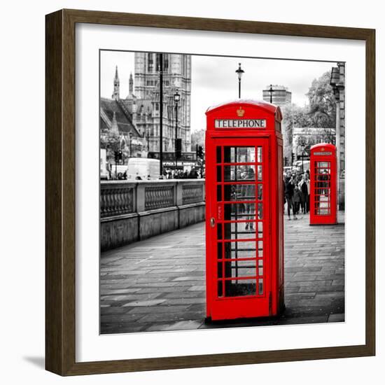 Red Telephone Booths - London - UK - England - United Kingdom - Europe-Philippe Hugonnard-Framed Photographic Print