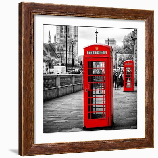 Red Telephone Booths - London - UK - England - United Kingdom - Europe-Philippe Hugonnard-Framed Photographic Print