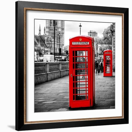 Red Telephone Booths - London - UK - England - United Kingdom - Europe-Philippe Hugonnard-Framed Photographic Print