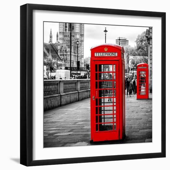 Red Telephone Booths - London - UK - England - United Kingdom - Europe-Philippe Hugonnard-Framed Photographic Print