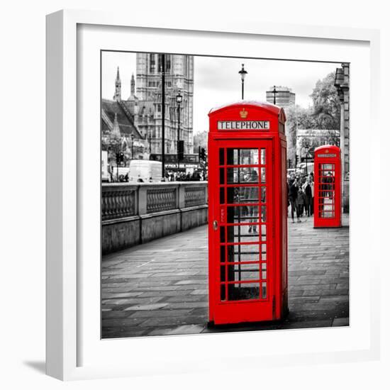 Red Telephone Booths - London - UK - England - United Kingdom - Europe-Philippe Hugonnard-Framed Photographic Print