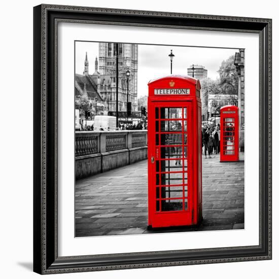 Red Telephone Booths - London - UK - England - United Kingdom - Europe-Philippe Hugonnard-Framed Photographic Print