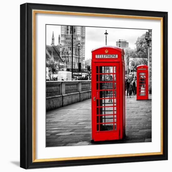 Red Telephone Booths - London - UK - England - United Kingdom - Europe-Philippe Hugonnard-Framed Photographic Print