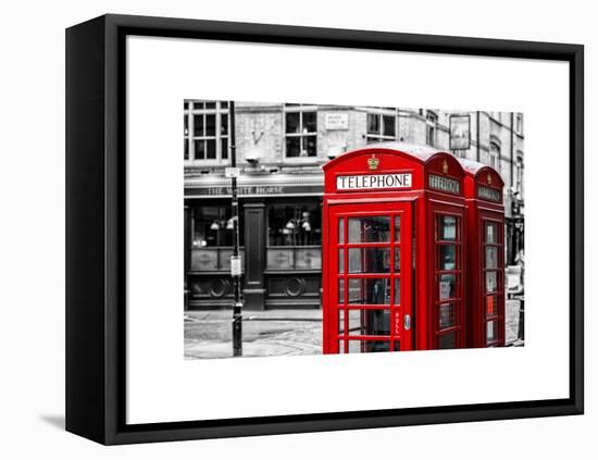 Red Telephone Booths - London - UK - England - United Kingdom - Europe-Philippe Hugonnard-Framed Stretched Canvas