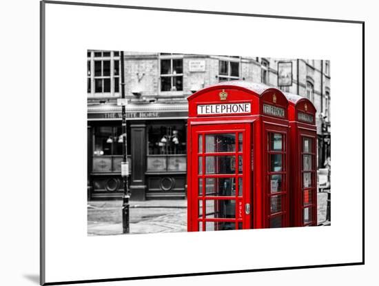 Red Telephone Booths - London - UK - England - United Kingdom - Europe-Philippe Hugonnard-Mounted Art Print