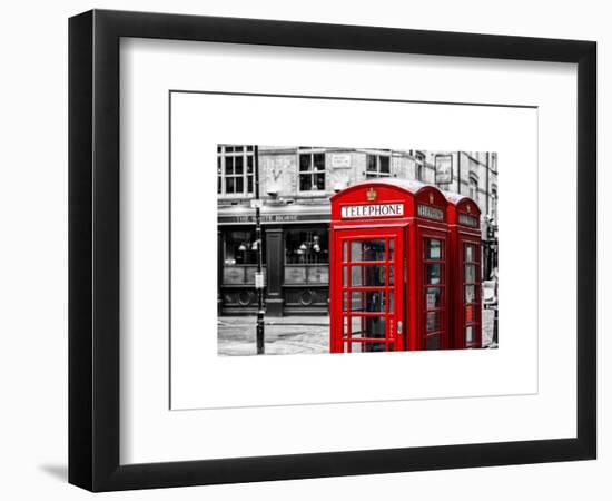 Red Telephone Booths - London - UK - England - United Kingdom - Europe-Philippe Hugonnard-Framed Art Print