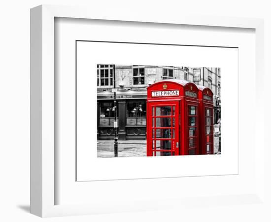 Red Telephone Booths - London - UK - England - United Kingdom - Europe-Philippe Hugonnard-Framed Art Print