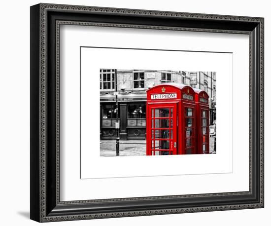 Red Telephone Booths - London - UK - England - United Kingdom - Europe-Philippe Hugonnard-Framed Art Print