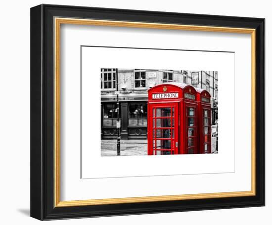 Red Telephone Booths - London - UK - England - United Kingdom - Europe-Philippe Hugonnard-Framed Art Print