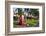 Red Telephone Box in Downtown Oranjestad, Capital of Aruba, ABC Islands, Netherlands Antilles-Michael Runkel-Framed Photographic Print