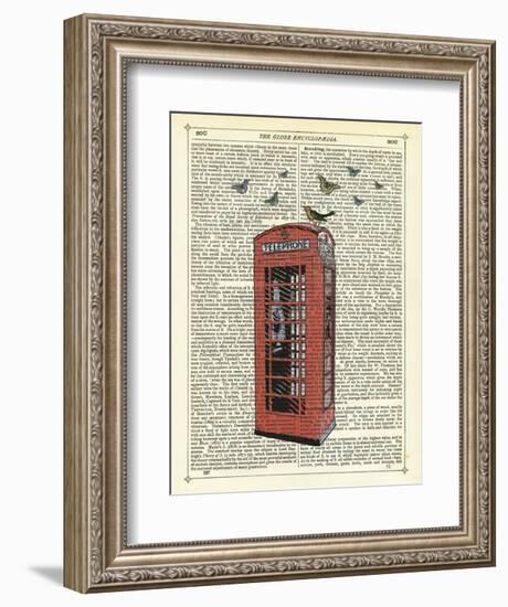 Red Telephone Box-Marion Mcconaghie-Framed Art Print