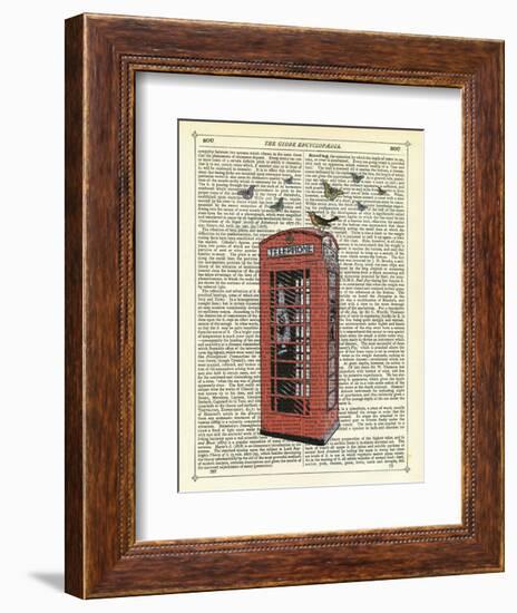 Red Telephone Box-Marion Mcconaghie-Framed Art Print