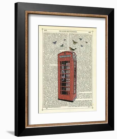 Red Telephone Box-Marion Mcconaghie-Framed Art Print