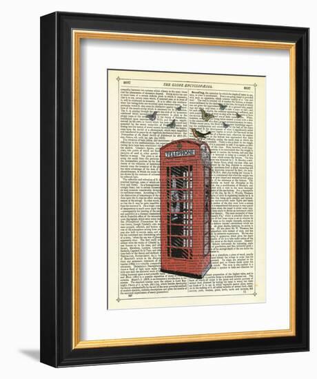 Red Telephone Box-Marion Mcconaghie-Framed Art Print