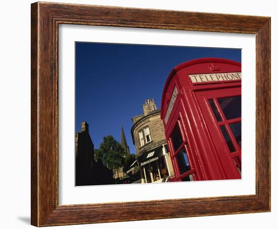 Red Telephone Boxes in Town Centre, Bakewell, Peak District National Park, Derbyshire, England, UK-Neale Clarke-Framed Photographic Print