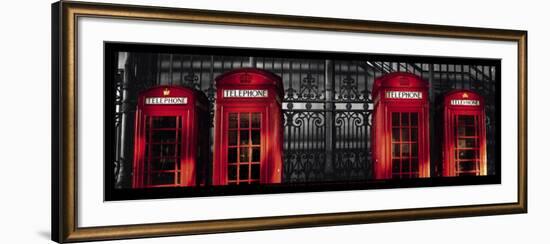 Red Telephone Boxes, London-Stephane Rey-Gorrez-Framed Art Print