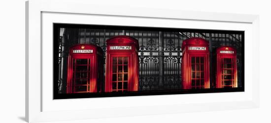 Red Telephone Boxes, London-Stephane Rey-Gorrez-Framed Art Print