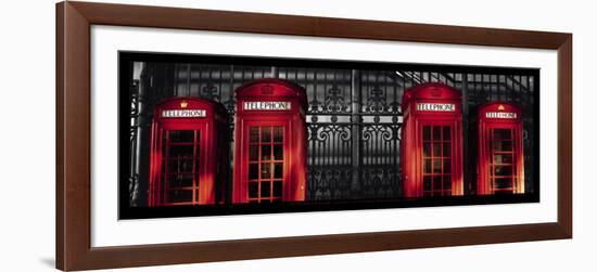 Red Telephone Boxes, London-Stephane Rey-Gorrez-Framed Art Print