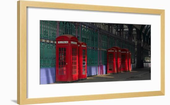 Red Telephone Boxes, Smithfield Market, Smithfield, London-Richard Bryant-Framed Photographic Print