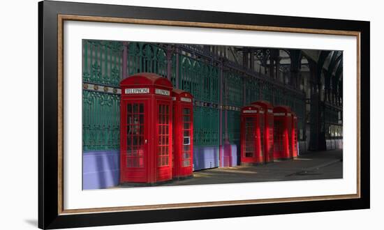 Red Telephone Boxes, Smithfield Market, Smithfield, London-Richard Bryant-Framed Photographic Print