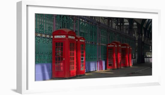 Red Telephone Boxes, Smithfield Market, Smithfield, London-Richard Bryant-Framed Photographic Print