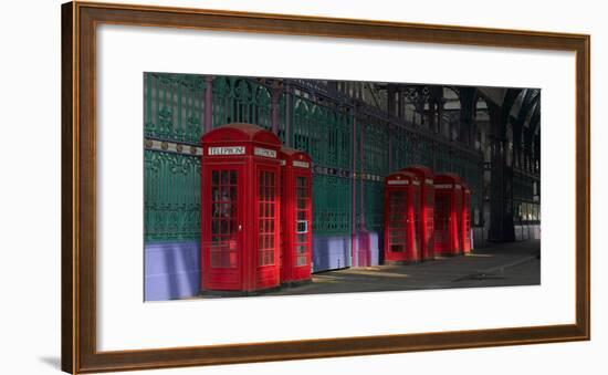 Red Telephone Boxes, Smithfield Market, Smithfield, London-Richard Bryant-Framed Photographic Print