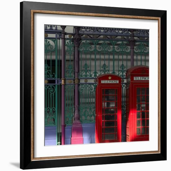 Red Telephone Boxes, Smithfield Market, Smithfield, London-Richard Bryant-Framed Photographic Print