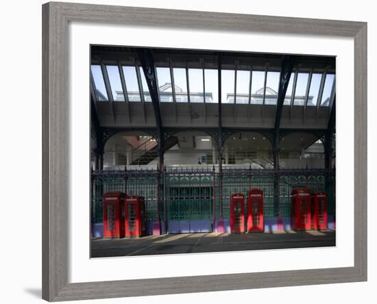 Red Telephone Boxes, Smithfield Market, Smithfield, London-Richard Bryant-Framed Photographic Print