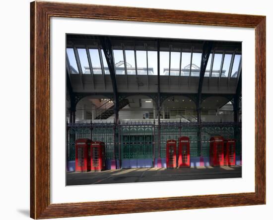 Red Telephone Boxes, Smithfield Market, Smithfield, London-Richard Bryant-Framed Photographic Print