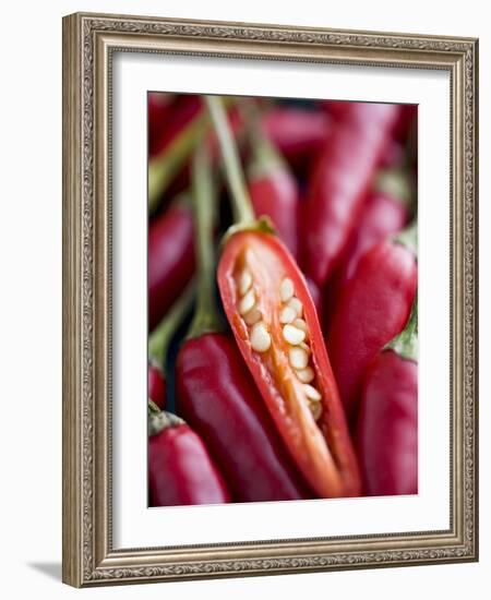 Red Thai Chillies-Greg Elms-Framed Photographic Print