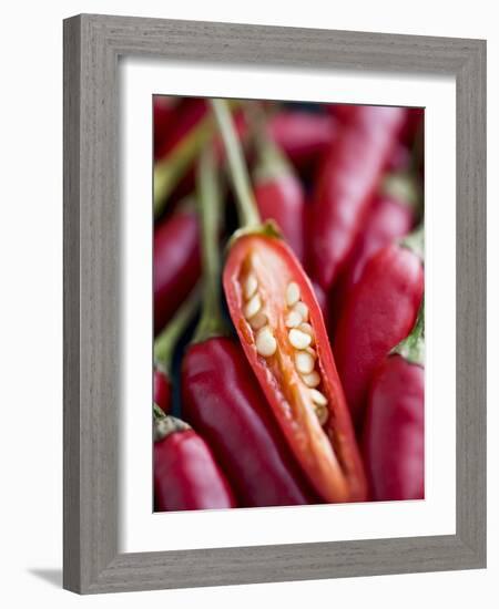 Red Thai Chillies-Greg Elms-Framed Photographic Print