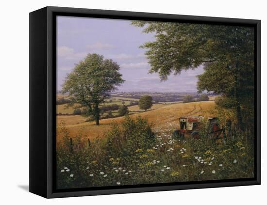 Red Tractor-Bill Makinson-Framed Premier Image Canvas