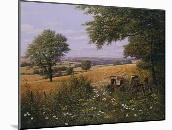 Red Tractor-Bill Makinson-Mounted Giclee Print