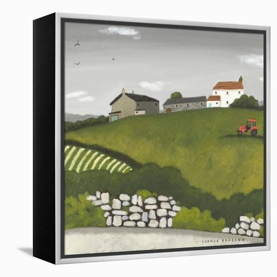 Red Tractor-Sophie Harding-Framed Premier Image Canvas