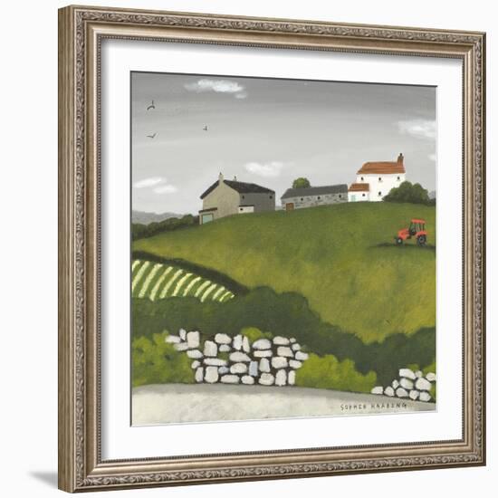 Red Tractor-Sophie Harding-Framed Giclee Print