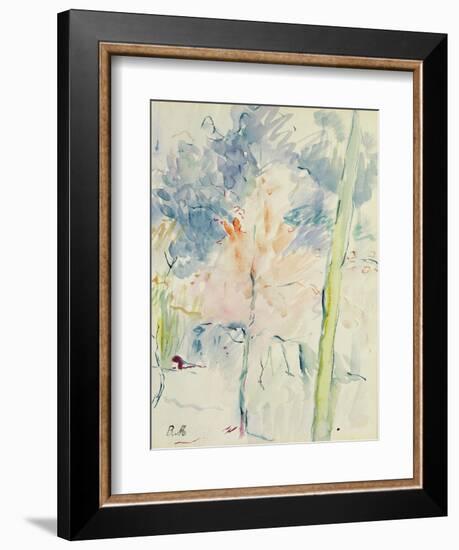 Red Tree in a Wood, 1893 (W/C on Paper)-Berthe Morisot-Framed Premium Giclee Print