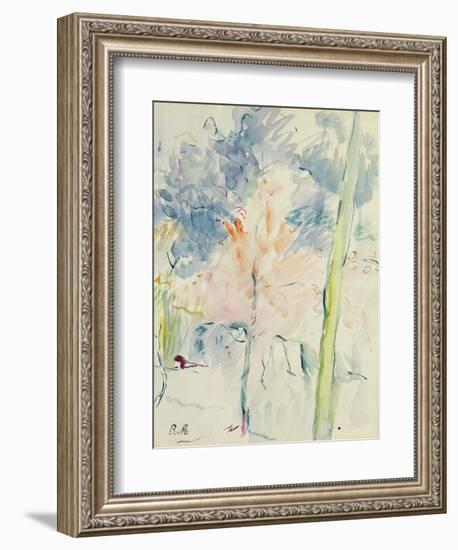 Red Tree in a Wood, 1893 (W/C on Paper)-Berthe Morisot-Framed Giclee Print