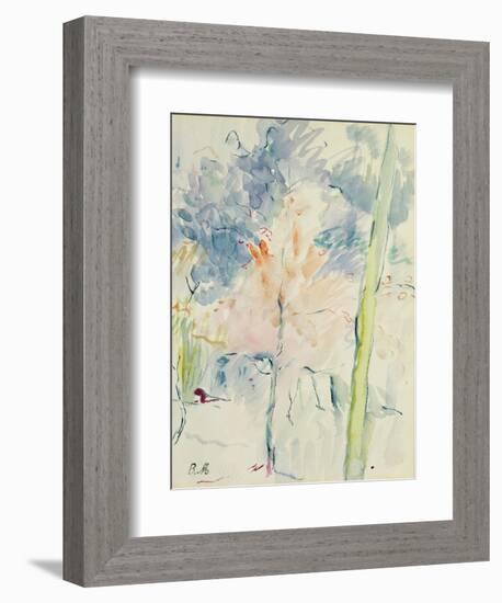 Red Tree in a Wood, 1893 (W/C on Paper)-Berthe Morisot-Framed Giclee Print