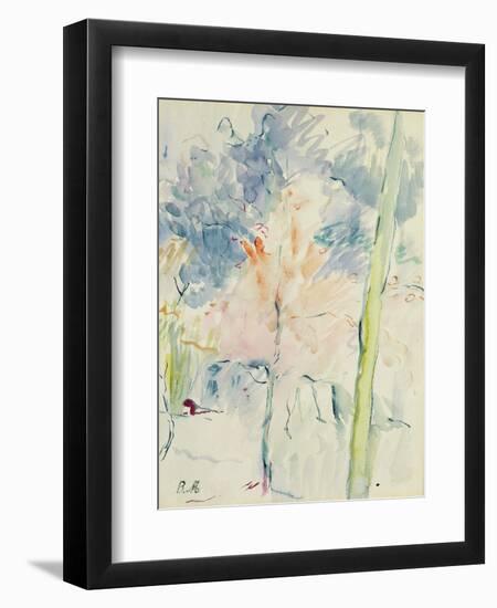 Red Tree in a Wood, 1893 (W/C on Paper)-Berthe Morisot-Framed Giclee Print