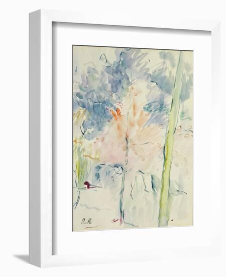 Red Tree in a Wood, 1893 (W/C on Paper)-Berthe Morisot-Framed Giclee Print